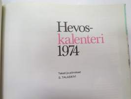 Hevoskalenteri 1974 -horse calendar