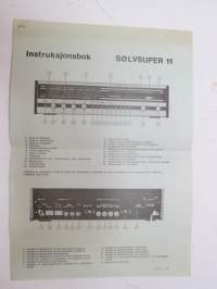 Tandberg Sölvsuper 11 Instruksjonsbok -käyttöohjekirja, tanskankielinen