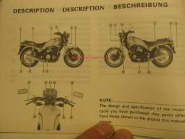 Yamaha XJ750 owner´s manual käyttöohjekirja