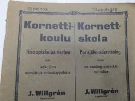 Kornettikoulu itseopiskelua varten sekä kokoelma suosittuja soittokappaleita / Kornettskola för självundervisning jämte en samling omtyckta melodier -cornet