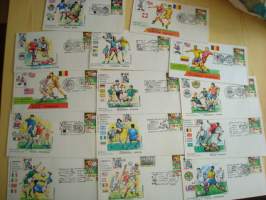 1994 Jalkapallon maailmanmestaruuskisat kokoelma Football World Cup, sisältää: 14 ensipäiväkuorta, 4  souvenir sheet arkkia ja 11 erilaista postimerkkiä.