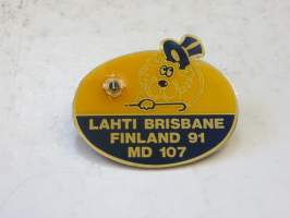Lions Club Ansiomerkki - Lahti Brisbane Finland 91 MD 107
