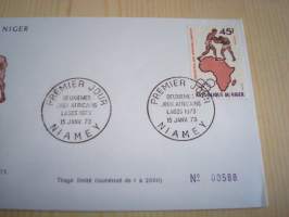 Nyrkkeily, 1973, Nigeria, FDC, numeroitu: 588/2000, nyrkkeily postimerkki. Katso myös muut kohteeni mm. noin 1200 erilaista amerikkalaista ensipäiväkuorta