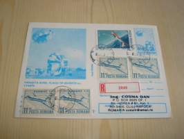 Laskuvarjohyppääjä, 1986, Romania, maksikortti, FDC, kirjattu kirje. Katso myös muut kohteeni mm. noin 1200 erilaista amerikkalaista ensipäiväkuorta