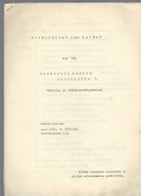 Traktorin huolto maatilalla I. voitelu- ja jäähdytysjärjestelmä / maat tekn V Tähtinen Työtehoseura ry  - moniste 6 sivua 1960-luku