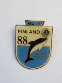 Lions Club Ansiomerkki - MD 107 Finland 88 Denver Tampere