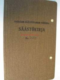 Työväen Säästöpankki Turussa säästökirja huhtikuu 1935 -tammikuu 1975