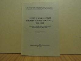 Luettelo suomalaisista kirjallisuudentutkimuksista 1938-1950