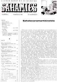 Sahamies 1967 N:o 4 toukokuu. Suomen sahat r.y.n julkaisu