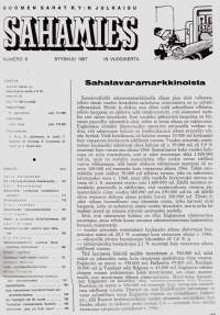 Sahamies 1967 N:o 6 syyskuu. Suomen sahat r.y.n julkaisu