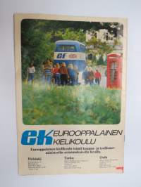 EK - Eurooppalainen kielikoulu - kielikurssit kesällä 1976 -esite / brochure of language courses