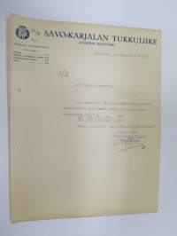 Oy Savo-Karjalan Tukkuliike, 20.12.1923, Kuopio -asiakirja / business document