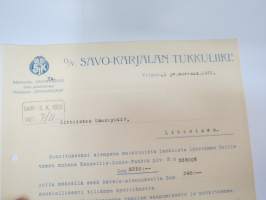 Oy Savo-Karjalan Tukkuliike, 1.11.1923, Viipuri -asiakirja / business document