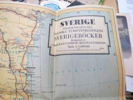 Sverige - översiktskarta till Svenska Turistföreningens Sverigeböcker -map of Sweden