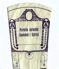 Perniön  Apteekki,  Perniö  - resepti signatuuri  1947