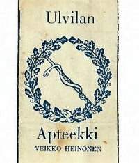 Ulvilan Apteekki Veikko  Heinonen Ulvila  - resepti signatuuri  1961
