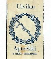 Ulvilan Apteekki Veikko  Heinonen Ulvila  - resepti signatuuri  1961