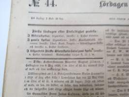 Helsingfors Tidningar, Lördagen den 5 Juni 1858, innehåller bl. a. följande artiklar / annonser; Resande - skulptören Forssell från St. Petersburg - Mamsell