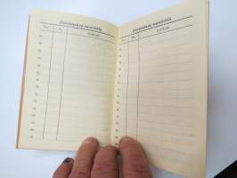 Turun Liikesaunat ry - Turku - jäsenkirja Ilmari Arimaa, jäsenkirja v. 1955 -membership book of a sauna club
