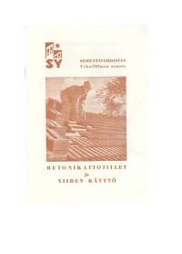 Betonikattotiilet ja niiden käyttö 1959