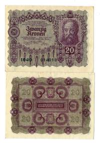 Itävalta 20 Kronen 1922 seteli