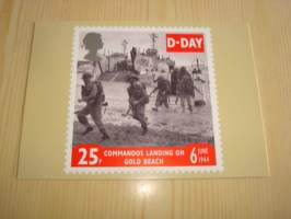 5 kpl erilaisia Normandian maihinnousu, D-Day, WWII, 2. maailmansota, maksikortti, ensipäiväkortti, Iso-Britannia, 1994, FDC. Katso myös muut kohteeni mm. noin