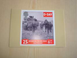 5 kpl erilaisia Normandian maihinnousu, D-Day, WWII, 2. maailmansota, maksikortti, ensipäiväkortti, Iso-Britannia, 1994, FDC. Katso myös muut kohteeni mm. noin