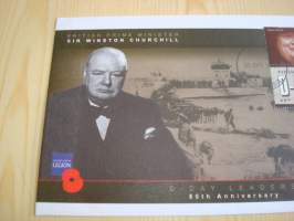 Sir Winston Churchill, Normandian maihinnousu, D-Day, WWII, 2. maailmansota, Gambia, 2004, ensipäiväkuori, FDC + kortti. Katso myös muut kohteeni mm. noin 1200