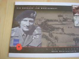 Sir Bernard Law Montgomery, Normandian maihinnousu, D-Day, WWII, 2. maailmansota, Grenada, 2004, ensipäiväkuori, FDC + kortti. Katso myös muut kohteeni mm. noin