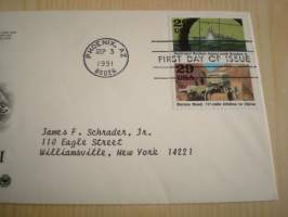 1941 WWII, 2. maailmansota, USA, 1991, ensipäiväkuori, FDC. Katso myös muut kohteeni mm. noin 1200 erilaista amerikkalaista ensipäiväkuorta 1920-luvulta