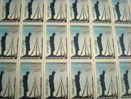 Civil War, Appomatox, USA:n sisällissota, 1961, USA, täysi 50 postimerkin arkki. Katso myös muut kohteeni mm. noin 1200 erilaista amerikkalaista