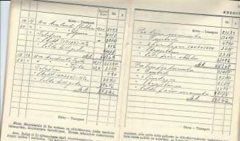 Merimiehen vastakirja 1954  alus Grunö / I Maskinmästare