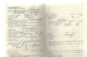 Merimiehen vastakirja 1954  alus Kungsö / II Maskinmästare