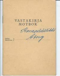 Merimiehen vastakirja 1951   alus Eila / Konepäällikkö