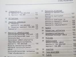 Mercedes-Benz - Moottorilla 102 varustetut henkilöautotyypit - ohjevihkonen huoltoa varten / service manual in finnish