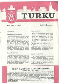 Turku 1967 heinä-elokuu, 3 sivua ja sama ruotsiksi