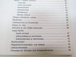 Hilpeä ääninauhaopas - Partioretki siihen kaikkeen, mikä liittyy BASF-ääninauhaan -guide to recording tapes