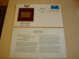 2. maailmansota, WWII, Raid on Tokyo, &quot;gold stamp&quot;, 1992, USA, ensipäiväkuori, FDC + kortti. Katso myös muut kohteeni mm. noin 1200 erilaista amerikkalaista