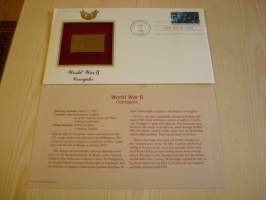 2. maailmansota, WWII, Corregidor, &quot;gold stamp&quot;, 1992, USA, ensipäiväkuori, FDC + kortti. Katso myös muut kohteeni mm. noin 1200 erilaista amerikkalaista