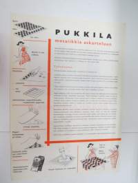 Paraisten Kalkkivuori Oy - Turun Kaakelitehdas - Pukkila-mosaiikkia askarteluun -myyntiesite / brochure