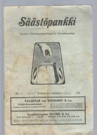 Säästöpankki 1914 nr 3 / Jämsän Säästöpankki, SKOP, luettelo Suomen Säästöpankeista ja toimihenkilöistä 1914