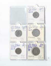 Itä-Karibian valtiot 5 kolikkoa 1981-1987 tekstit kuvassa  - ulkomainen kolikko