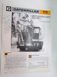 Caterpillar 212 Kaivukone -myyntiesite / brochure, excavator