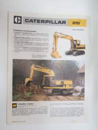 Caterpillar 215 kaivukone -myyntiesite / brochure, excavator