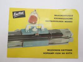 Knittax käsinneulekone -myyntiesite / brochure of knitting machine