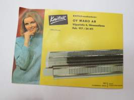 Knittax käsinneulekone -myyntiesite / brochure of knitting machine