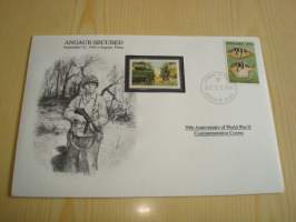 2. maailmansota, WWII, Angaur Secured, 50th Anniversary World War Commemorative Cover, 1944-1994, kuori + kortti, harvinaisempi versio, hieno. Katso myös muut