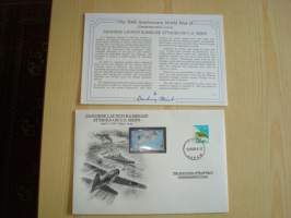 2. maailmansota, WWII, Japanese Launch Kamikaze Attacks on U.S. Ships, 50th Anniversary World War Commemorative Cover, 1945-1995, kuori + kortti, harvinaisempi