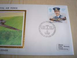 The Royal Air Force, R.A.F., Hurricane, Iso-Britannia, 1986, ensipäiväkuori, FDC, hieno. Katso myös muut kohteeni mm. noin 1200 erilaista amerikkalaista