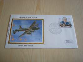 The Royal Air Force, R.A.F., Lancaster, Iso-Britannia, 1986, ensipäiväkuori, FDC, hieno. Katso myös muut kohteeni mm. noin 1200 erilaista amerikkalaista